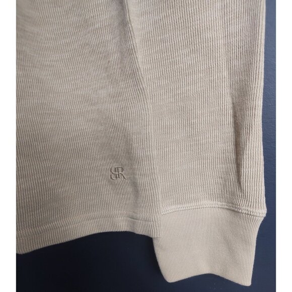 Banana Republic Men’s Beige Long Sleeve Henley Shirt Knit Casual NWT - Picture 2 of 11